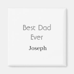 Bästa pappa någonsin namn enkel minimal fars dag n magnet