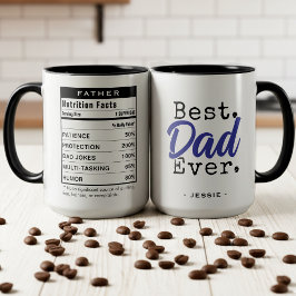 Bästa Pappa Någonsin Näringsfakta Fars Dag Mugg
