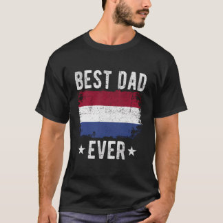 Bästa pappa någonsin Nederländerna Flagga Bästa ho T Shirt