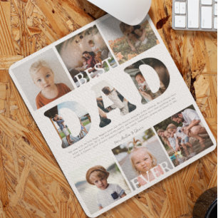 Bästa Pappa någonsin Nio fotokollage Musmatta