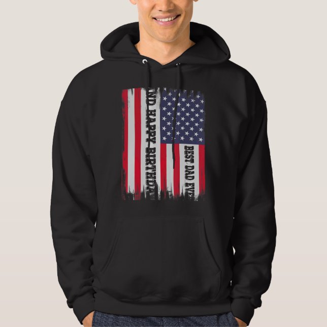 Bästa Pappa någonsin och den Grattis på födelsedag Hoodie (Framsida)