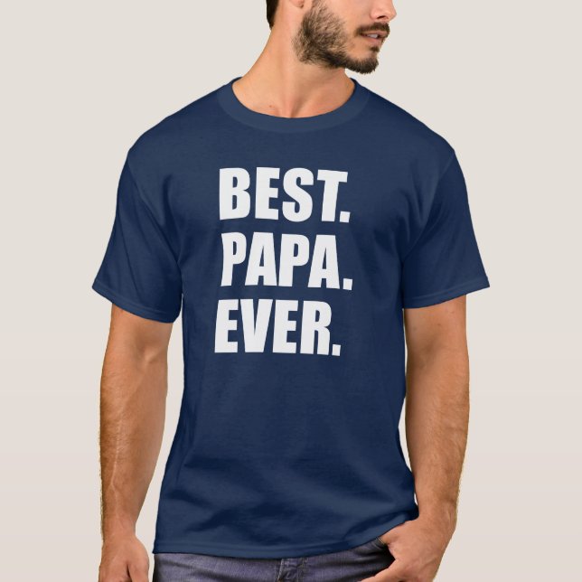 Bästa Pappa någonsin (PÅ MÖRKEN) T Shirt (Framsida)
