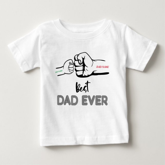 Bästa Pappa någonsin, Pappa av 1, anpassad Pappa N T Shirt (Framsida)