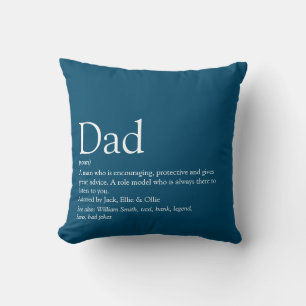 Bästa pappa någonsin, pappa, fader definition blå kudde