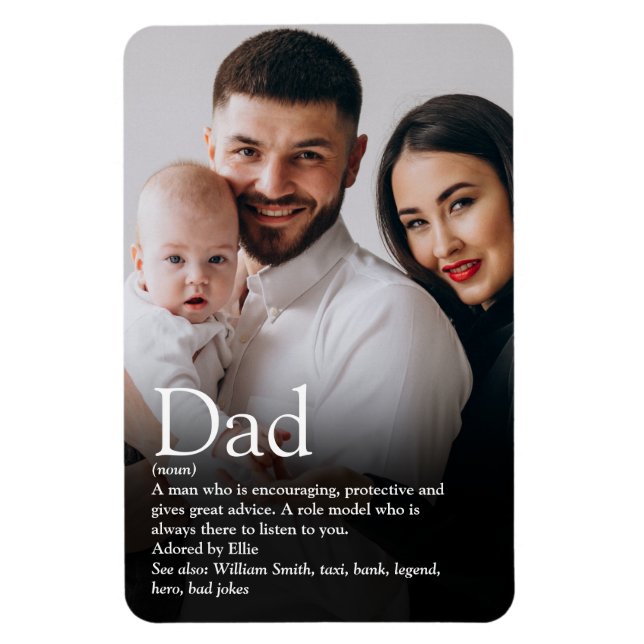 Bästa pappa någonsin, pappa, fader definition foto magnet (Vertikal)