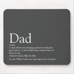Bästa pappa någonsin Pappa Fader Definition Grå Musmatta