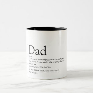 Bästa pappa någonsin, pappa, fader definition kul Två-Tonad mugg
