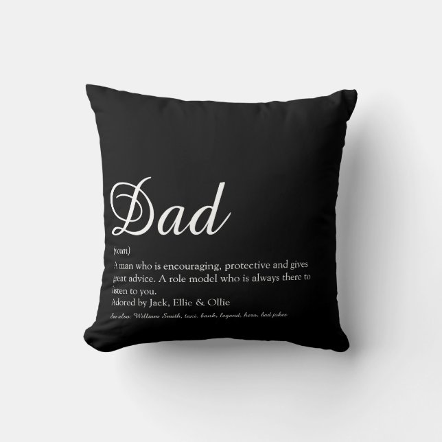 Bästa pappa någonsin, pappa, fader definition manu kudde (Framsida)
