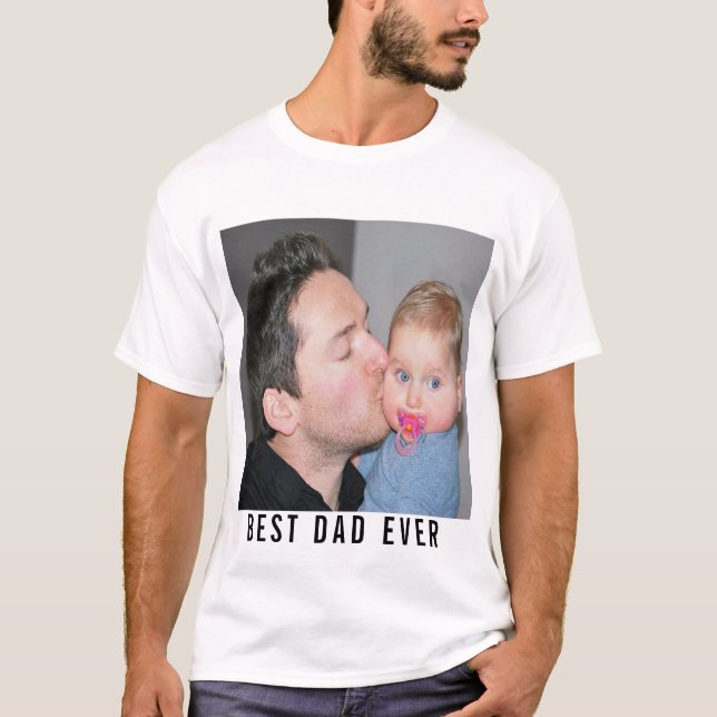 Bästa Pappa någonsin pappa och Baby Foto T Shirt (Framsida)