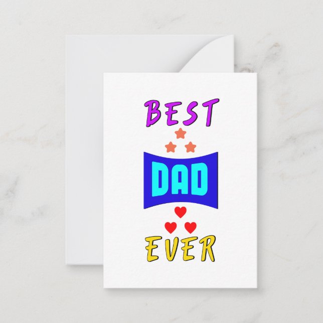 Bästa Pappa någonsin Pappa pappa Dada Gifts Fars d Anteckningskort (Framsida)