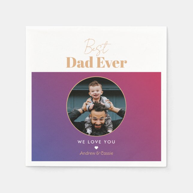 Bästa pappa någonsin pappersservett (Framsidan)