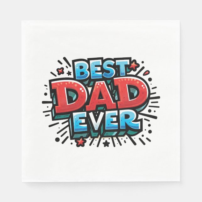 Bästa Pappa någonsin Pappersservett (Framsidan)