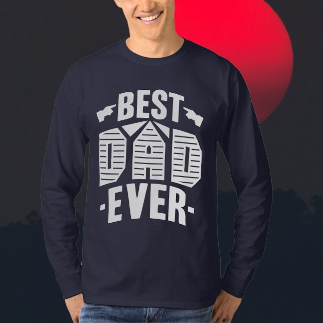 Bästa Pappa någonsin: Pappor Respect Apparel T-Shi T Shirt (Zazzle Best Dad Ever_ Father's Respect Apparel Black T-Shirt (Front) #BestDadEver #DadGiftTypography)