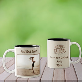 Bästa Pappa någonsin! Perfekt för Fars dag! Två-Tonad Mugg