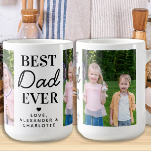 Bästa PAPPA någonsin Personlig 2 Photo Fars dag Kaffemugg