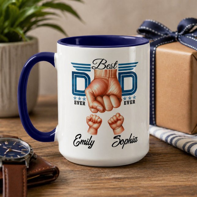 Bästa pappa någonsin Personlig | Anpassad Fars dag Mugg (Best Dad Ever Personalized | Custom Father’s Day Mug)