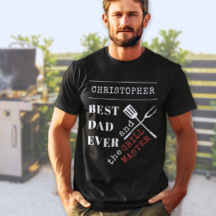 Bästa Pappa någonsin Personlig BBQ Grill Master T Shirt