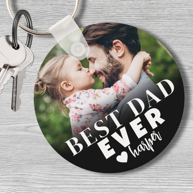 Bästa pappa någonsin Personlig bild Nyckelring (Best Dad Ever Personalized Photo keychain)