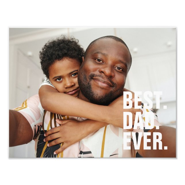 Bästa Pappa någonsin Personlig Fars dag Fototryck (Framsidan)
