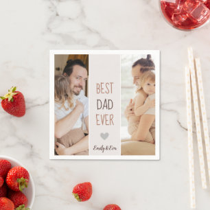 Bästa Pappa någonsin Personlig Fars dag Napkins Pappersservett