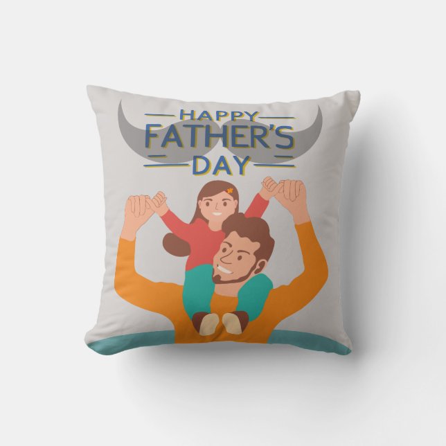 Bästa Pappa någonsin - Personlig Fars dag Pillow Kudde (Framsida)
