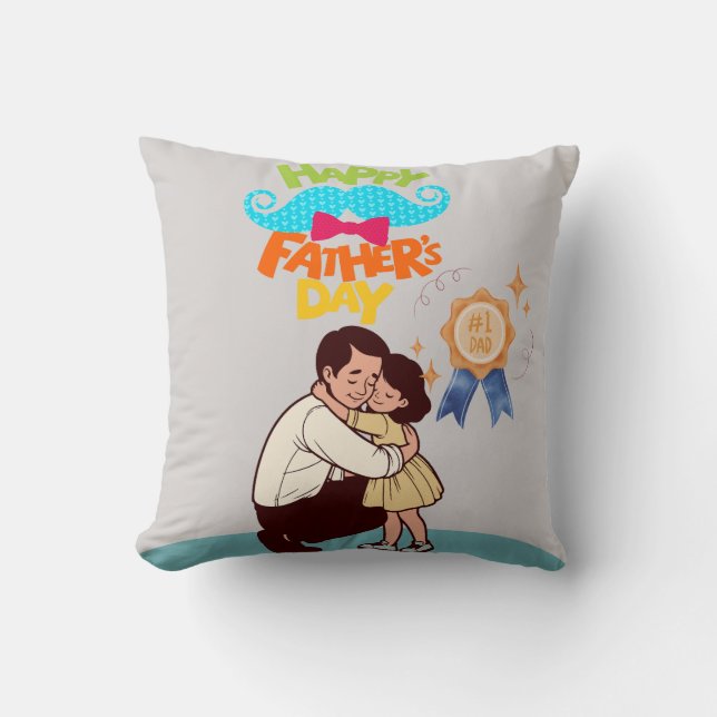 Bästa Pappa någonsin - Personlig Fars dag Pillow Kudde (Framsida)