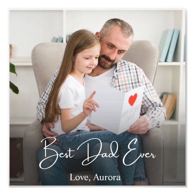 Bästa pappa någonsin Personlig foto (Framsidan)