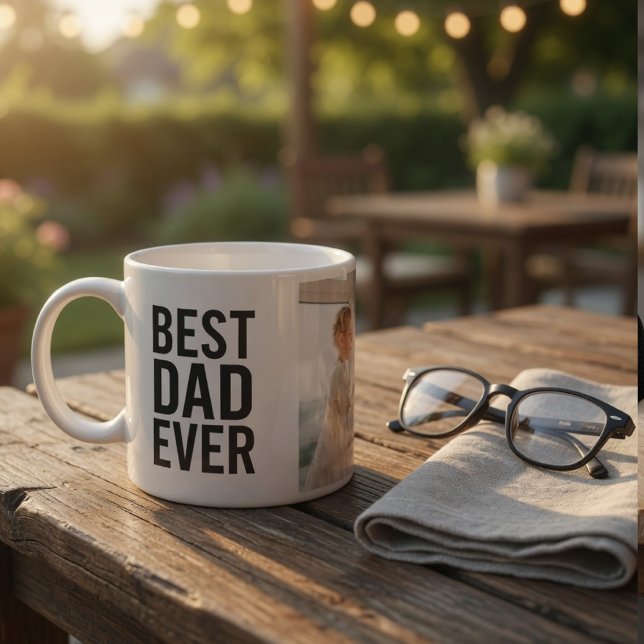 Bästa pappa någonsin Personlig foto  Espressomugg (Skapare uppladdad)