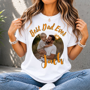 Bästa pappa någonsin Personlig foto Fars dag T Shirt