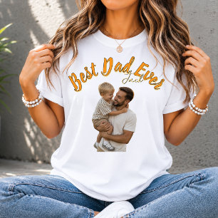 Bästa pappa någonsin Personlig foto Fars dag T Shirt