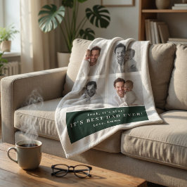 Bästa pappa någonsin Personlig foto filt | Anpassa
