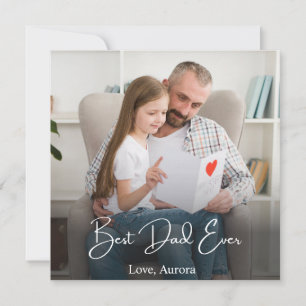 Bästa pappa någonsin Personlig foto Julkort