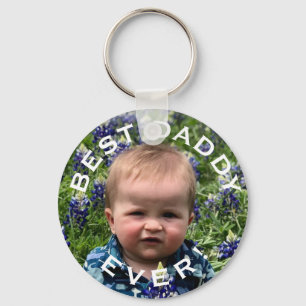 Bästa pappa någonsin, personlig foto nyckelring