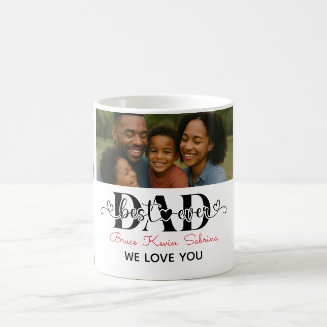 Bästa pappa någonsin Personlig fotokollage Kaffemugg (Center)