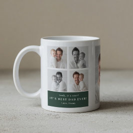 Bästa pappa någonsin Personlig fotokollage Kaffemugg