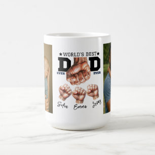 Bästa pappa någonsin Personlig fotokollage Kaffemugg