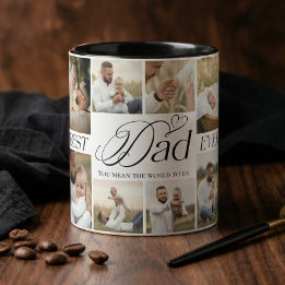 Bästa pappa någonsin Personlig fotokollage minness Mugg