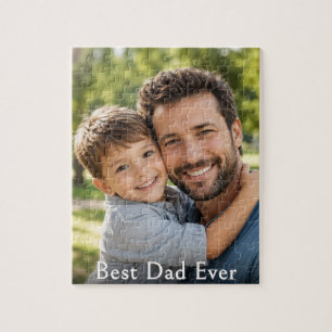 Bästa pappa någonsin Personlig minnessak med foto Pussel