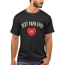 Bästa pappa någonsin personlig monogram initial