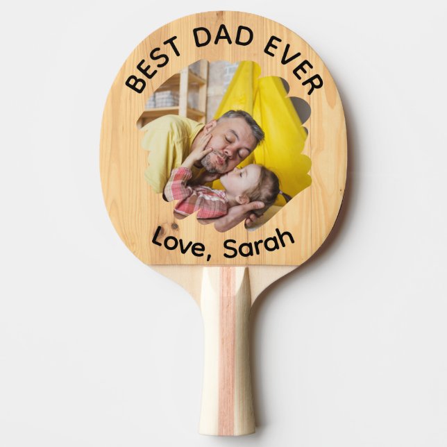 Bästa Pappa någonsin-Personligen Foto Fars dag Pingisracket (Framsidan)