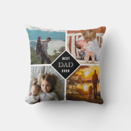 Bästa Pappa någonsin, Photo Collage Anpassningsbar Kudde