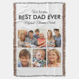Bästa Pappa någonsin Photo Collage Fars dag Filt