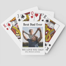 Bästa Pappa någonsin Photo Collage Fars dag Gift Casinokort