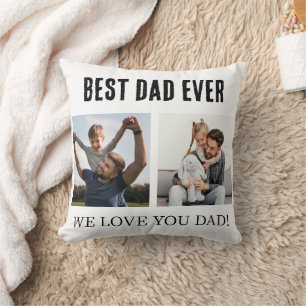 Bästa Pappa någonsin Photo Collage Fars dag Gift Kudde