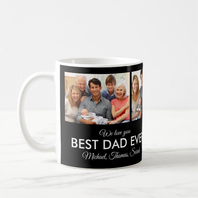 Bästa Pappa någonsin Photo Collage Fars dag Kaffemugg (Vänster)
