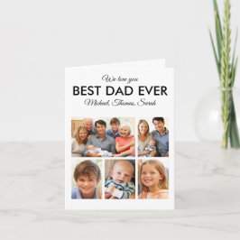 Bästa Pappa någonsin Photo Collage Fars dag Kort