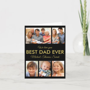 Bästa Pappa någonsin Photo Collage Fars dag Kort