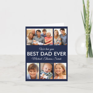 Bästa Pappa någonsin Photo Collage Fars dag Kort