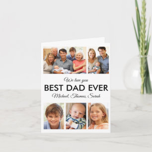 Bästa Pappa någonsin Photo Collage Fars dag Kort