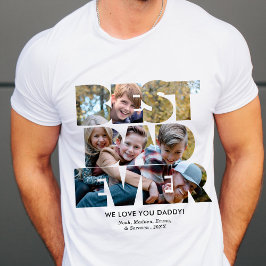 Bästa Pappa någonsin Photo Collage Fars dag T Shirt